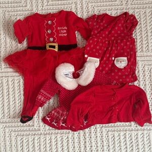 Christmas Red Baby Outfit Set read details for sizing!